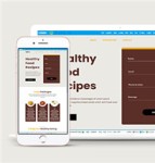 简单健康食品食谱单页面HTML5模板
