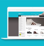 简约幻灯片图文分类展示网上鞋店网站模板