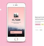 粉色app store应用下载官网展示模板
