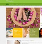 绿色女性美容spa养生网站模板