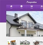 紫色房地产施工图纸设计网页模板