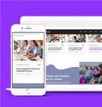 紫色商业项目展示公司网站模板免费下载