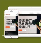 简洁健身房设备公司网站模板下载