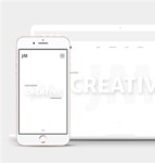 白色创意设计师个人主页网站静态模板