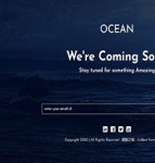 Ocean蓝色ui海洋屏保单页网站响应式主题模板