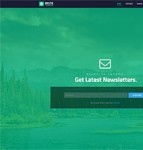 绿色宽屏插画UI设计师网站模板