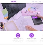 大气紫色大图幻灯UX Design网站模板
