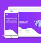 紫色商业项目展示公司网站模板源码下载