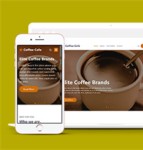 褐色咖啡调制展示响应式网站模板下载