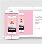左粉色右白色通用html5模板下载
