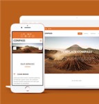 橙色宽屏简洁企业介绍展示网站模板