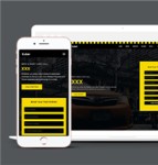 黄色跟黑色搭配的TAXI出租车企业网站模板