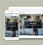 蓝色CSS3动画滑动商务展会企业网站模板