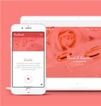 soulmate粉色玫瑰婚礼策划公司引导式网站模板