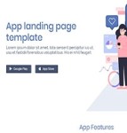 Appland简约手机应用app着陆页网站引导式模板