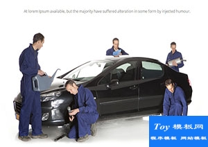 Royal顶尖洗车技术汽车服务公司单页网站模板