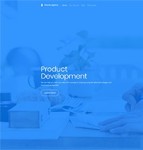 蓝色大气背景Development开发者网页模板