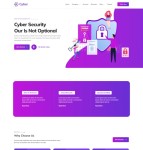 紫色风格网络安全服务公司网站模板