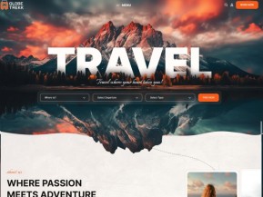 一站式旅行冒险服务机构网站模板