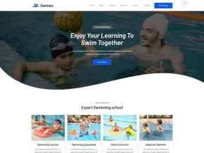 HTML5专业游泳学校宣传网站模板