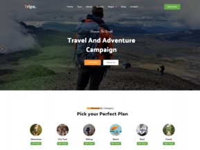 旅行冒险运动定制服务网站模板