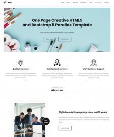 极简风格数字营销公司网站HTML5模板