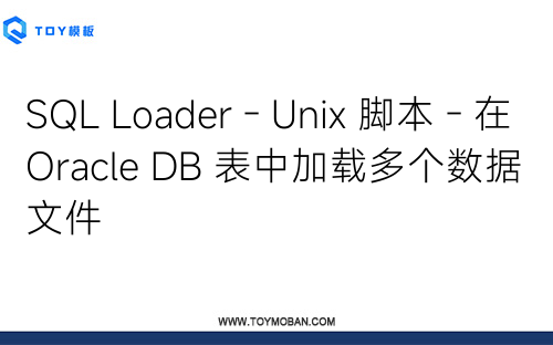 SQL Loader - Unix 脚本 - 在 Oracle DB 表中加载多个数据文件